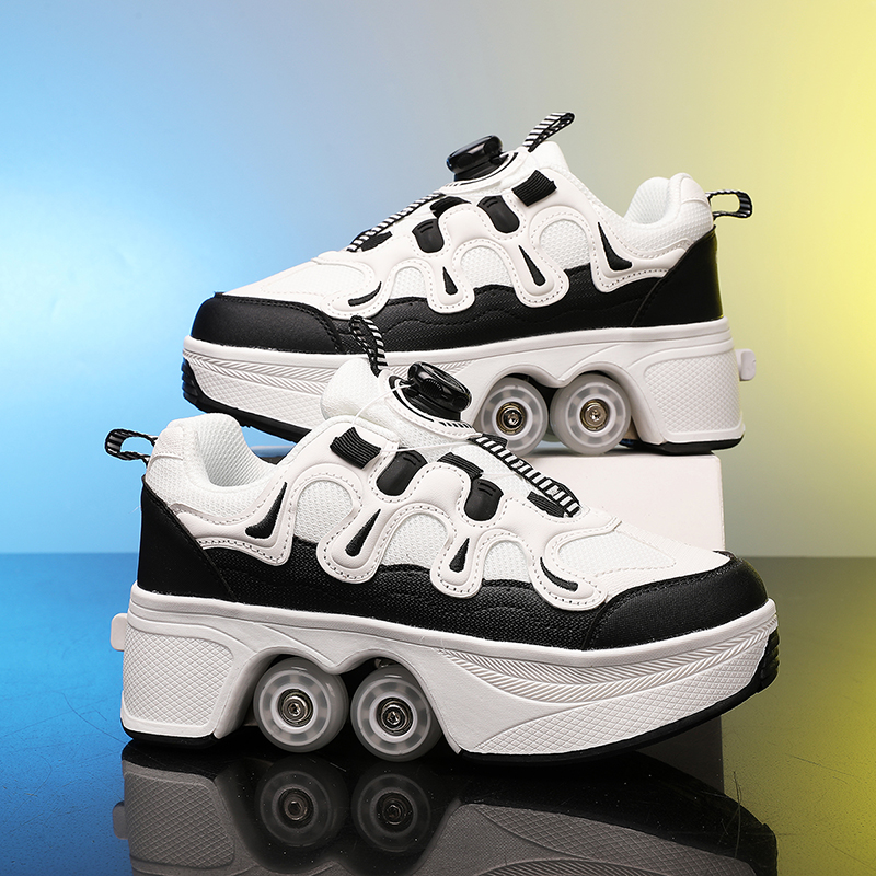 Sneakers - Buty dziecięce z dużymi kółkami do