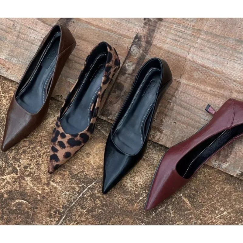 Women'S Shoes - 2024 Kobiety Seksowne Wysokie Obcasy Burgundy