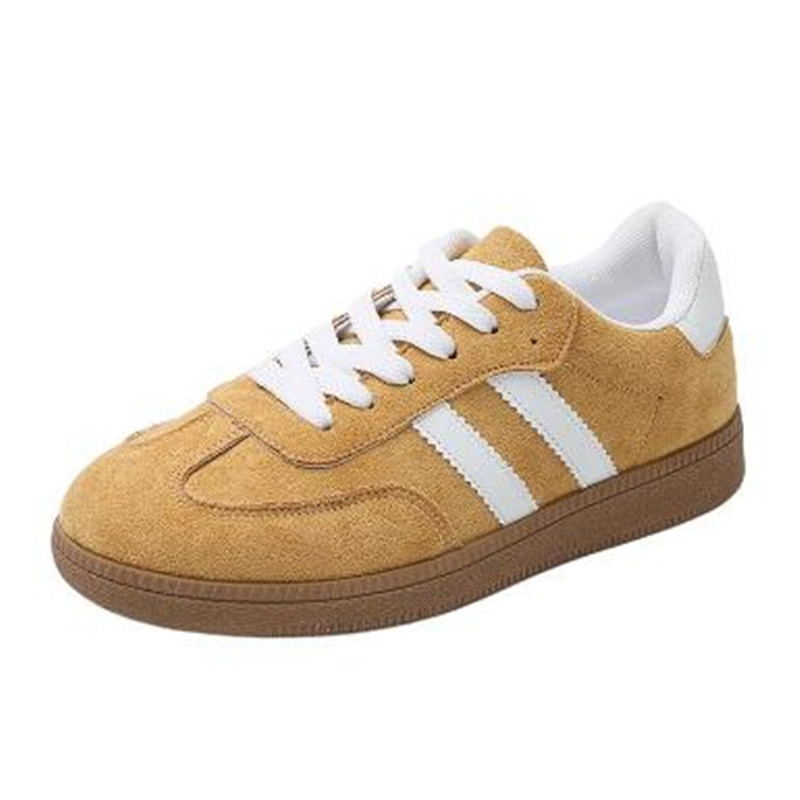 Sneakers - Nowe Retro Okrągłe Skórzane Buty z