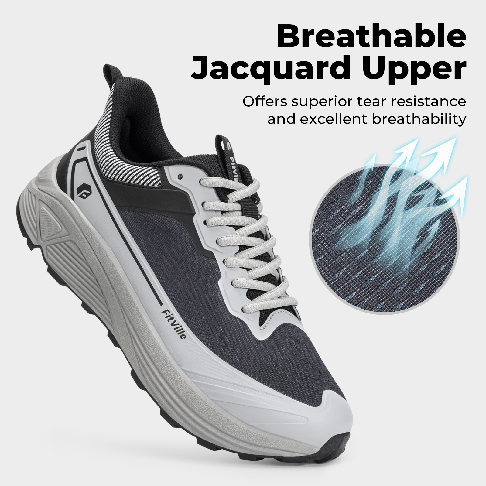 FitVille Szerokie buty sportow – Anti Slip Trail Running Sneakers recenzja i cena